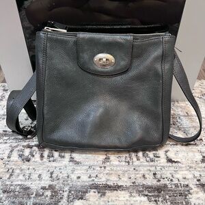 Fossil Marlow Black Leather Crossbody Bag